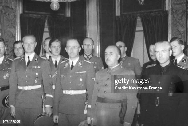 Encounter Between The General Franco And Himmler At Madrid In Sapain During Thirties