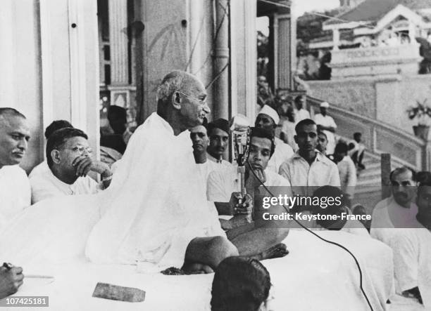 The Mahatma Gandhi Speaks After The Evening Prayer At Bombay In India On March 20Th 1946