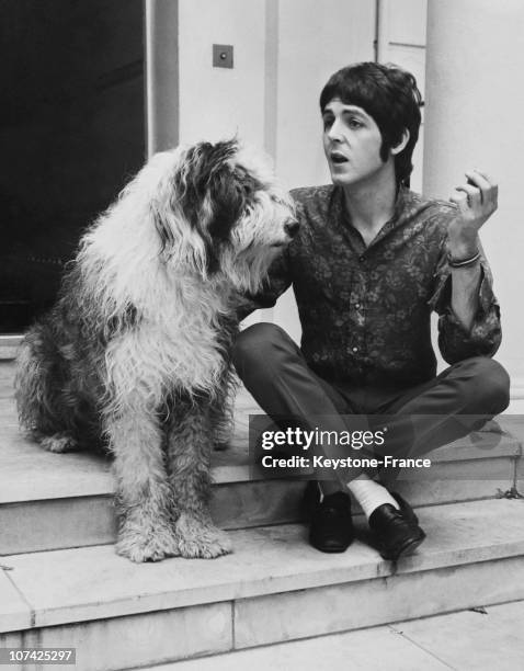 Paul Mccartney And His Dog Martha, 20th June 1967.