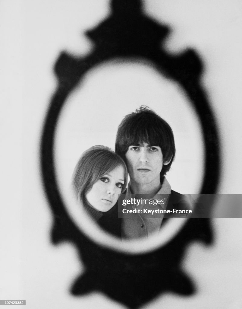 George Harrison And His Wife Patti Boyd During Sixties