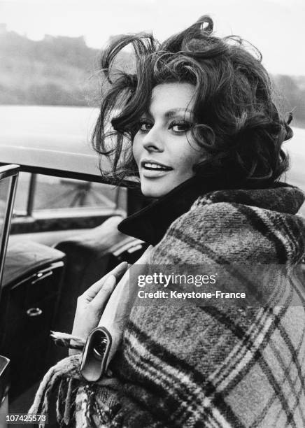 Sophia Loren In South Wales On August 1965