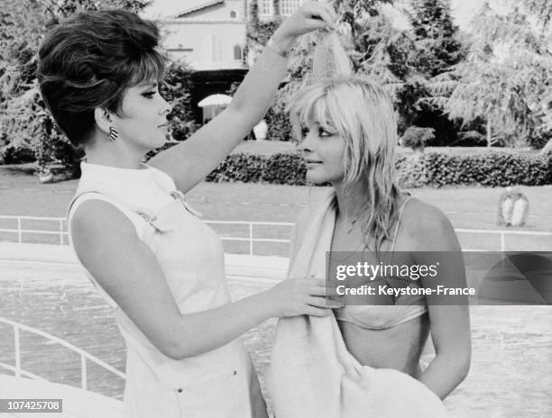 Ewa Aulin And Gina Lollobrigida Acting During On 1968