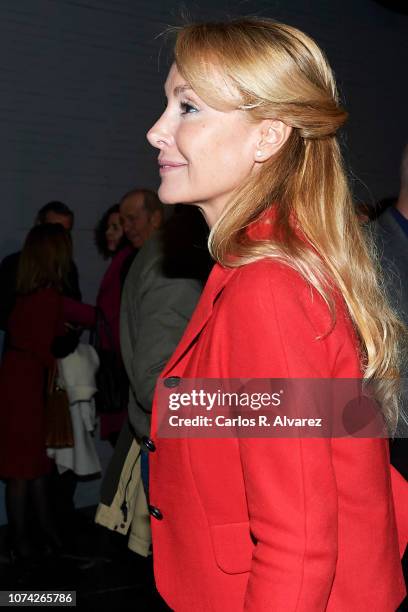 Esther Alcocer Koplowitz attends '40 Años de Diplomacia en Democracia. Una Historia de Exito' exhibition at Casa de America on November 29, 2018 in...