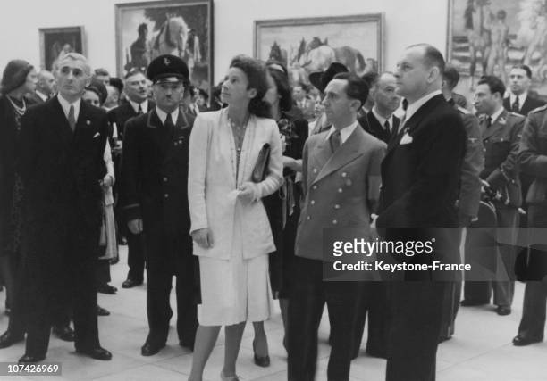 Minister Dr Goebbels Attending An Art Exhibition In Munchen-Germany On July 6Th 1942