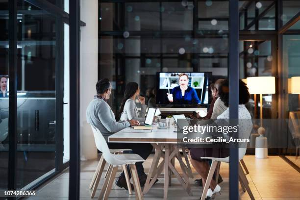 attending the meeting via video - virtual meeting stock pictures, royalty-free photos & images