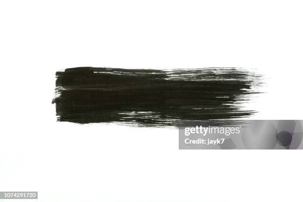 black paint - paint brush photos et images de collection