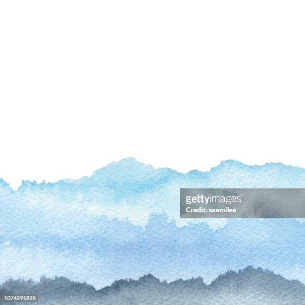 ilustrações de stock, clip art, desenhos animados e ícones de watercolor gradient blue background - dye