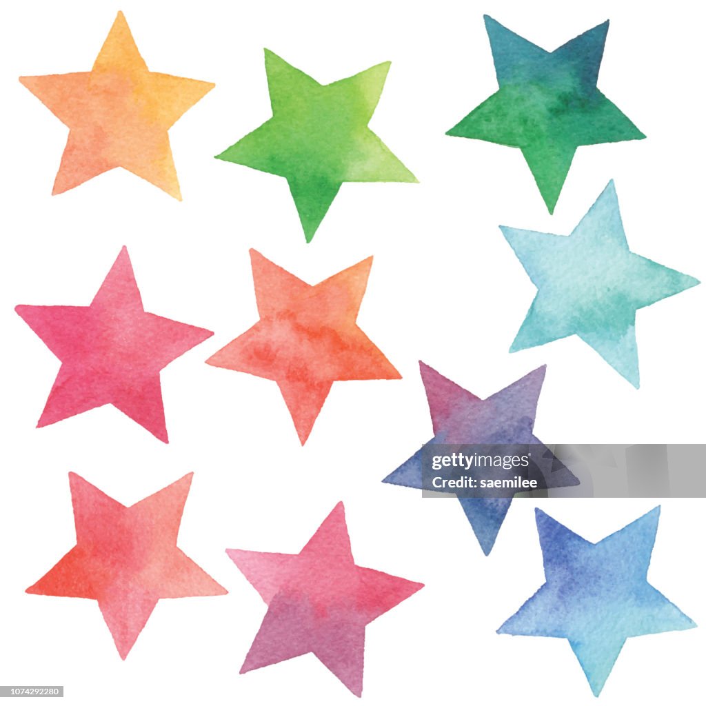 Aquarell Gradient Stars