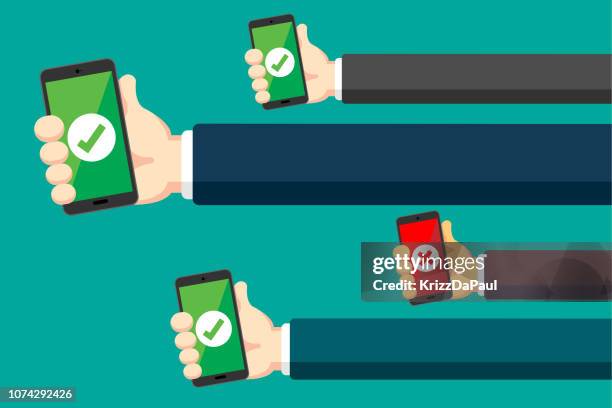 mobile payment - fail fast stock illustrations
