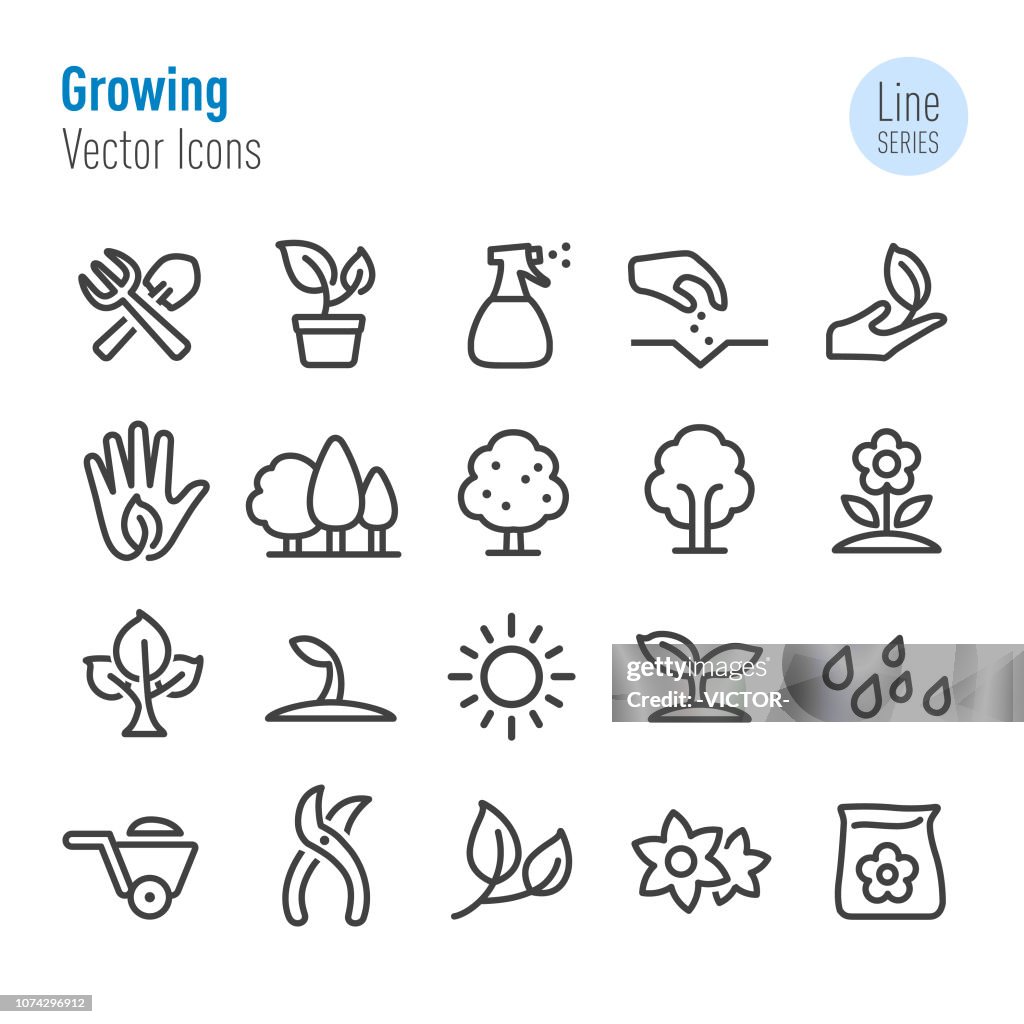 Growing Icons - Vector Line Series