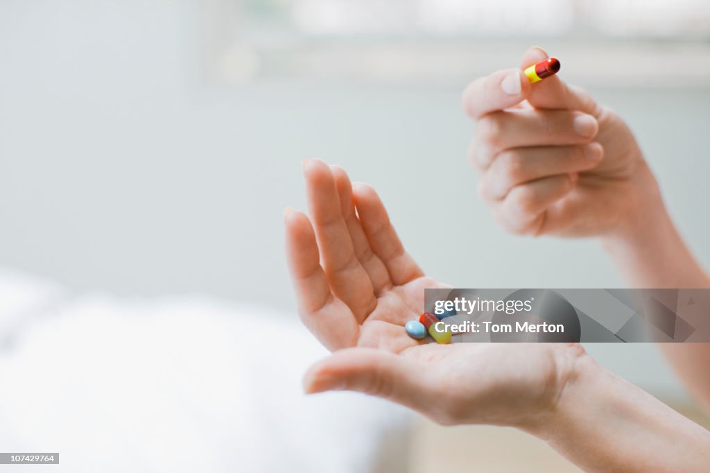 Frau Vitaminen und Zusatzpräparate