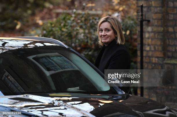 Amber Rudd, the Secretary of State for Work and Pensions, leaves Downing Street on December 17, 2018 in London, England. The UK political week picked...