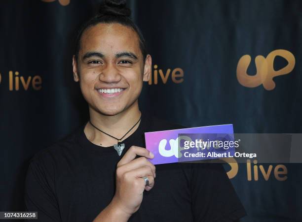 Siaki Sii attends UpLive Hosts Party & Concert held at Starwest Studios on December 16, 2018 in Burbank, California.