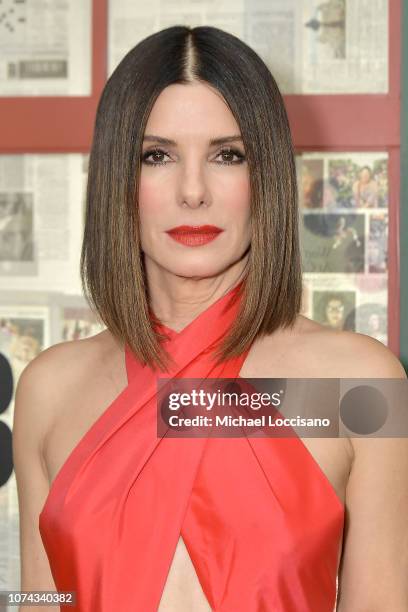 Actress Sandra Bullock attends the New York screening of "Bird Box" at Alice Tully Hall, Lincoln Center on December 17, 2018 in New York City.