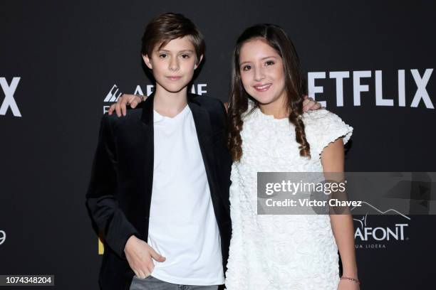 Carlos Peralta and Daniela Demesa pose during the premiere of the Netflix movie Roma at Cineteca Nacional on December 18, 2018 in Mexico City, Mexico.