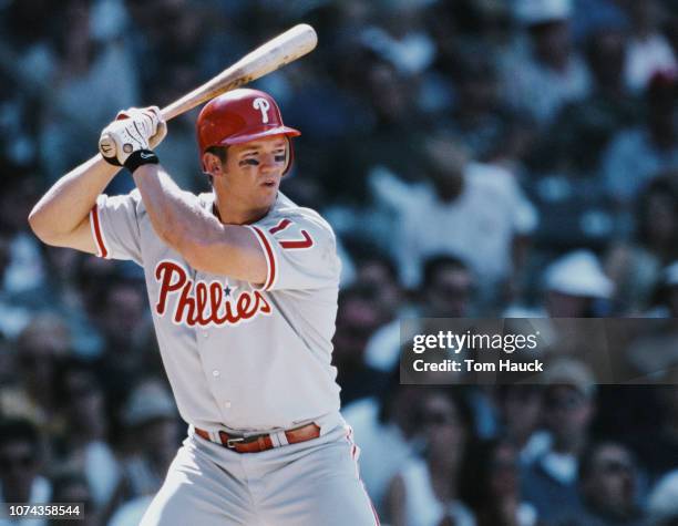 Scott Rolen, Third baseman for the Philadelphia Phillies prepares to bat during the Major League Baseball National League East game against the...