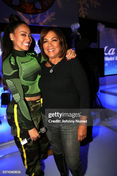 La La Anthony and Carmen Surillo attend the 3rd Annual Winter Wonderland Holiday Charity Event Hosted By La La Anthony at Gauchos Gym on December 17,...