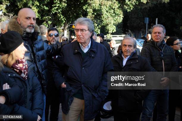 Dino Zoff, former of SS Lazio attends the former SS Lazio player Felice Pulici funeral at Sacro Cuore of Cristo Re on December 18, 2018 in Rome,...