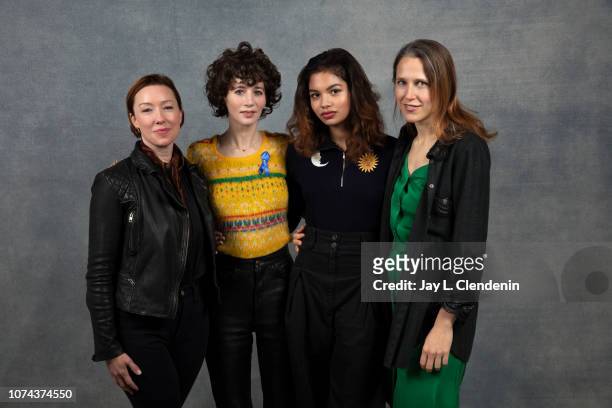 Molly Parker, Miranda July, Helena Howard and Josephine Decker from "Madeline's Madeline are photographed for Los Angeles Times on January 22, 2018...