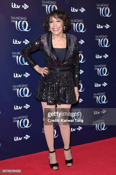 Didi Conn attends a photocall for the new series of Dancing On Ice at Natural History Museum Ice Rink on December 18, 2018 in London, England.
