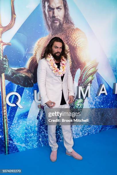 Jason Momoa attends the Aquaman Sydney Fan Event at Event Cinemas George Street on December 19, 2018 in Sydney, Australia.