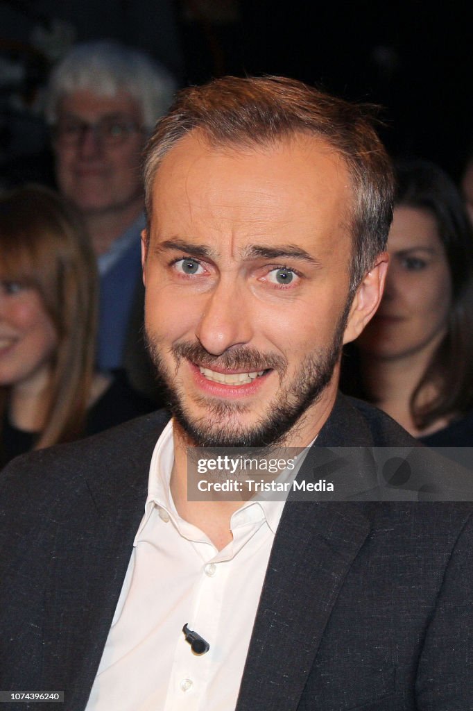 Jan Boehmermann During The 3Nach9 Talk Show On December 13, 2018 In