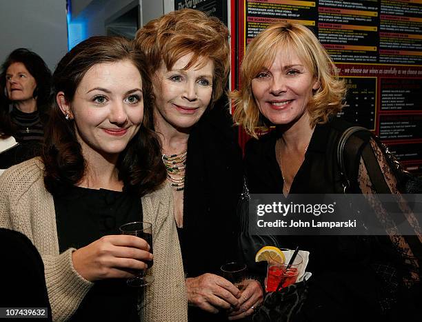 Beth Cooke, Edna O'Brien and Kim Cattrall attend the opening night of "Haunted" at 59E59 Theaters on December 8, 2010 in New York City.