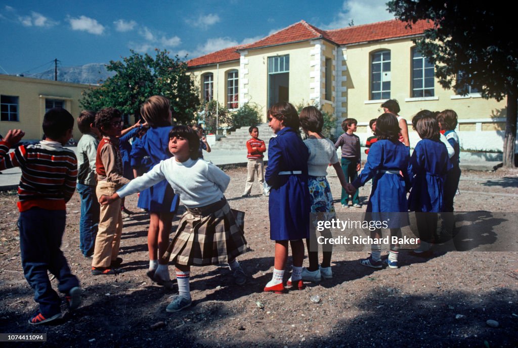 Greek Playground Schoolchildren