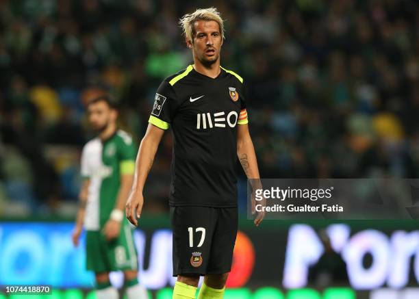 Fabio Coentrao of Rio Ave FC looks on during the Portuguese Cup match between Sporting CP and Rio Ave FC at Estadio Jose Alvalade on December 19,...