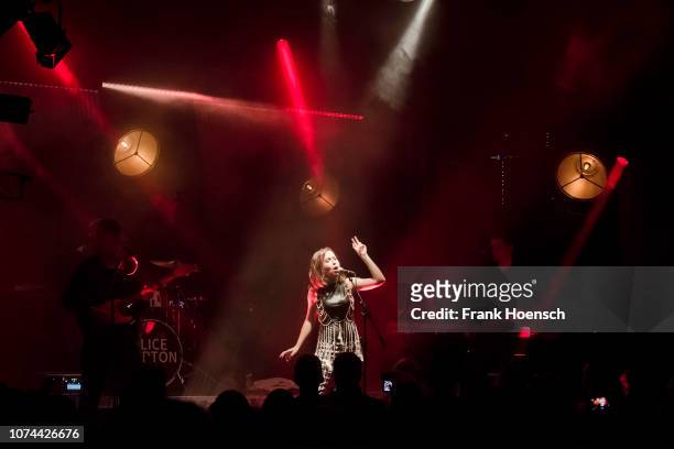German singer Alice Merton performs live on stage during a concert at the Lido on December 19, 2018 in Berlin, Germany.