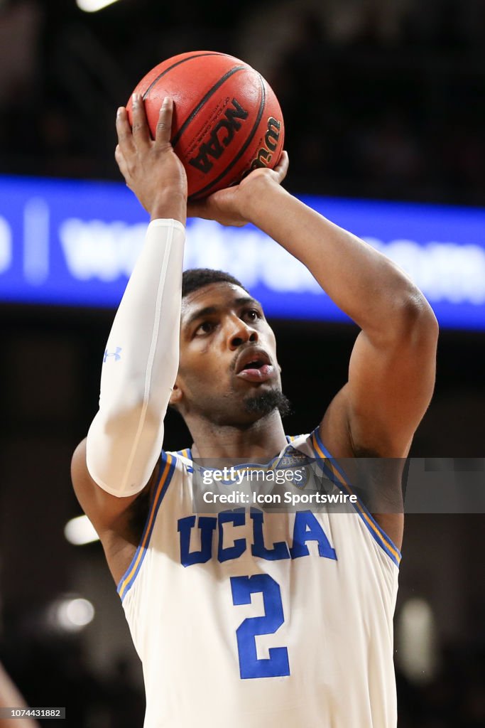 Codey Riley Basketball Bruins forward Cody Riley shoots a free throw during the game against ...