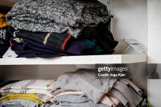 Berlin, Germany A moth trap stands next to wool pullovers in a closet on October 28, 2018 in Berlin, Germany.