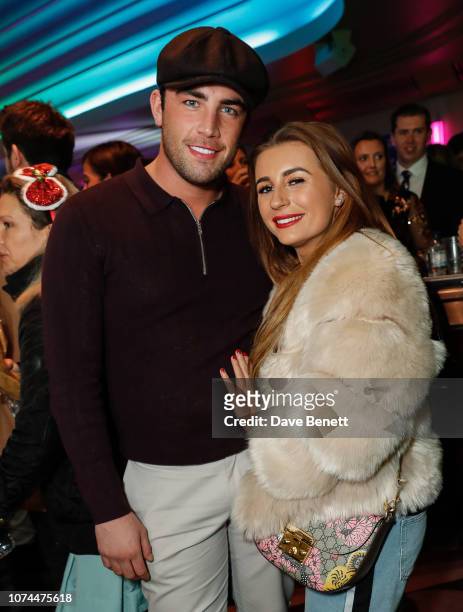 Jack Fincham and Dani Dyer attend the press night performance of "Nativity! The Musical" at The Eventim Apollo, Hammersmith, on December 20, 2018 in...