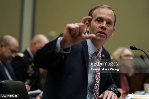 Federal Emergency Management Agency Administrator Brock Long testifies during a hearing before the House Oversight and Government Reform Committee...