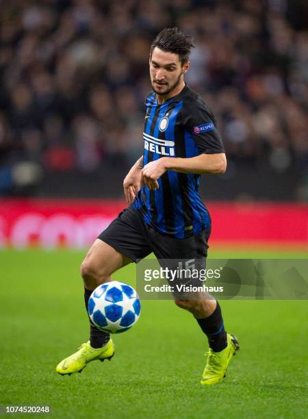 Matteo Politano of FC Internazionale during the Group B match of the UEFA Champions League between Tottenham Hotspur and Inter Milan at Wembley...