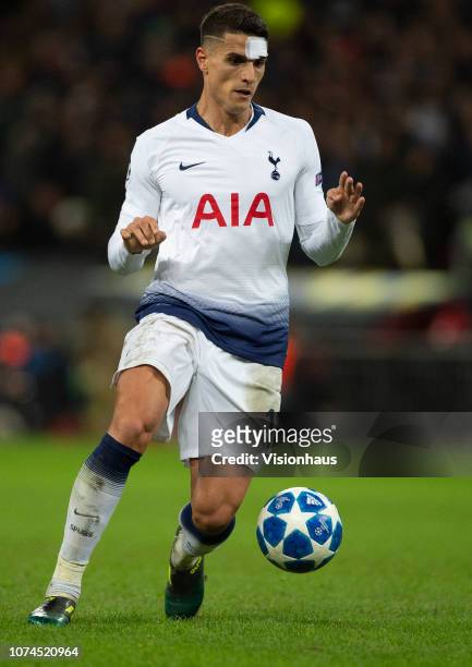 Érik Lamela of Tottenham Hotspur during the Group B match of the UEFA Champions League between Tottenham Hotspur and Inter Milan at Wembley Stadium...