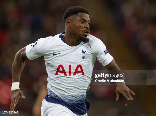 Serge Aurier of Tottenham Hotspur during the Group B match of the UEFA Champions League between Tottenham Hotspur and Inter Milan at Wembley Stadium...