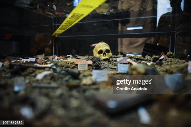 The personal belongings of victims, exhumed from mass graves in country's various cities, are being displayed at the Museum of Crimes Against...