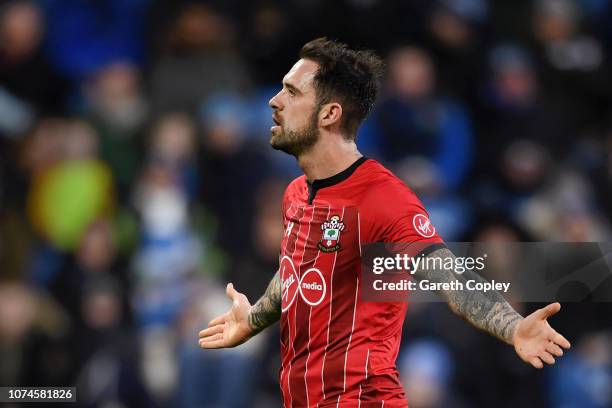 Danny Ings of Southampton celebrates after scoring his team's second goal during the Premier League match between Huddersfield Town and Southampton...