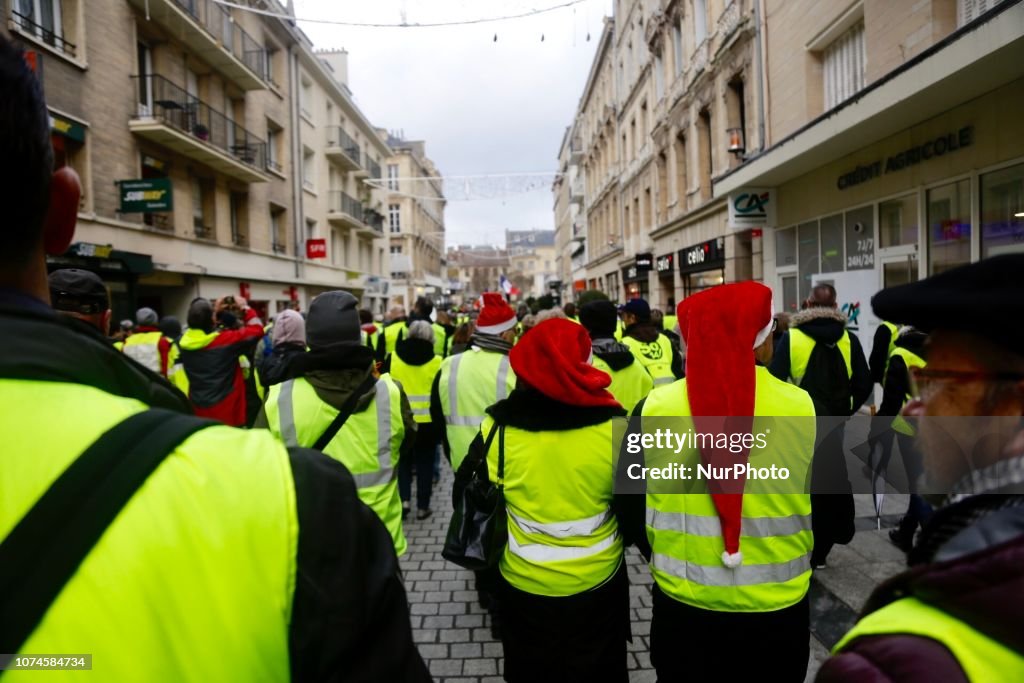Yellow vests protest in Caen, Normandie