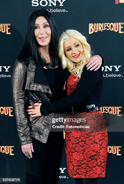 Christina Aguilera: 'Burlesque' Premiere with Cher!: Photo 2495886, Cher,  Christina Aguilera Photos