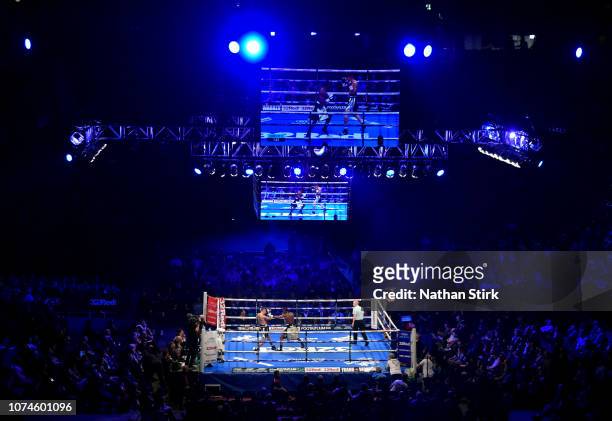 General view during the WBC Silver Middleweight Championship title fight between Martin Murray and Hassam N'Dam at Manchester Arena on December 22,...