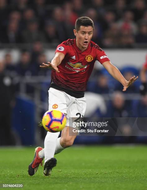 Manchester United player Ander Herrera in action during the Premier League match between Cardiff City and Manchester United at Cardiff City Stadium...
