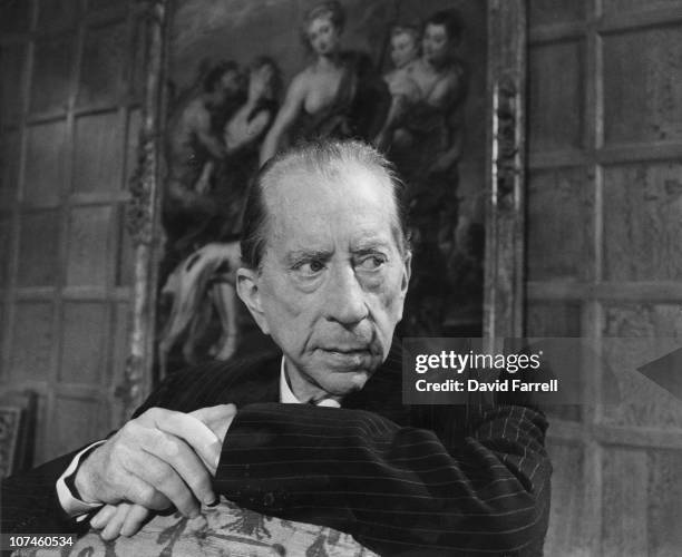 American industrialist J. Paul Getty at Sutton Place, his Tudor manor house in Surrey, 1967.