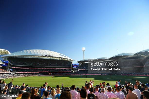 General view of play during the Adelaide Strikers v Melbourne Renegades Big Bash League Match at Adelaide Oval on December 23, 2018 in Adelaide,...