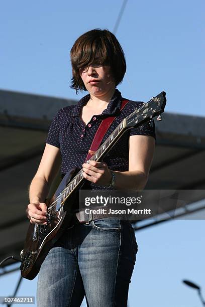 Carrie Brownstein of Sleater-Kinney during Vegoose Music Festival 2005 - Day 2 - Sleater-Kinney at Sam Boyd in Las Vegas, Nevada, United States.