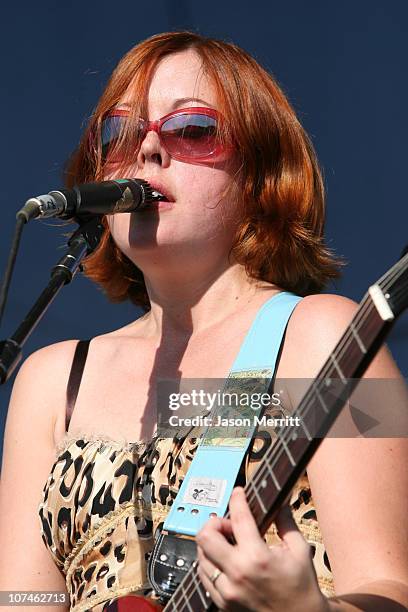 Corin Tucker of Sleater-Kinney during Vegoose Music Festival 2005 - Day 2 - Sleater-Kinney at Sam Boyd in Las Vegas, Nevada, United States.