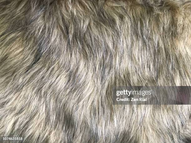 close up of fake fur fabric material - フェイクファー ストックフォトと画像