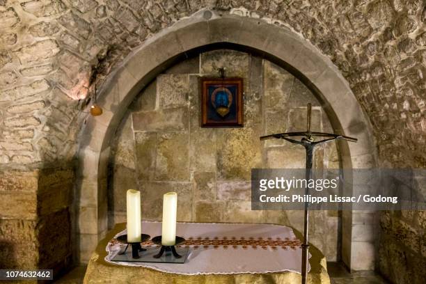 7th station of the via dolorosa, jerusalem, israel. - good friday stock pictures, royalty-free photos & images