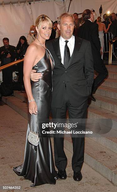 Christine Baumgartner and Kevin Costner during "Chanel" Costume Institute Gala Opening at the Metropolitan Museum of Art - Arrivals at Metropolitan...